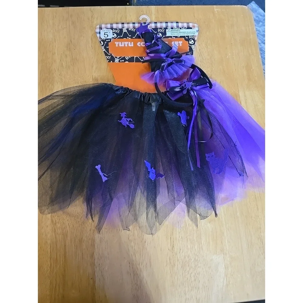 Halloween Witch costume Girls Tutu Set Fairy Ages 5 + Dress Up NWT New Ballerina